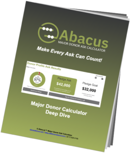 In-depth abacus major donor ask calculator product overview